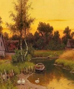 Autumn Freshwater Swamp Landscape Paint By Numbers