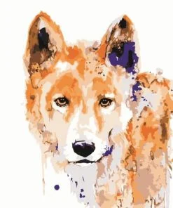 Splatter Wolf Paint By Numbers