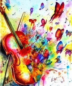 Butterfly Violin Paint By Numbers