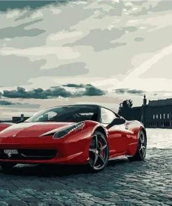 Red Ferrari Paint By Numbers