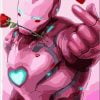 Iron Man And Red Rose Paint By Numbers
