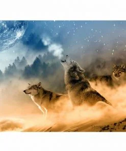 Howling Wolves Paint By Numbers