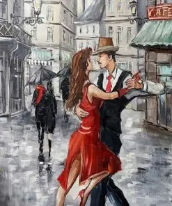 Romantic Street Tango Dancers Paint By Numbers