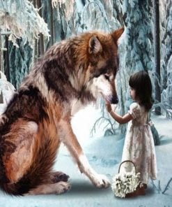 Wolf And Little Girl Paint By Numbers