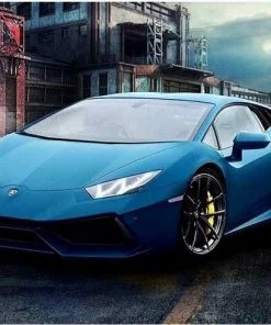 Blue Lamborghini Paint By Numbers