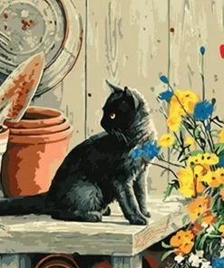Cat On Table Paint By Numbers
