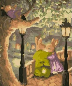 Romantic Rabbit Couple Paint By Numbers