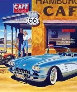 Route 66 Car Paint By Numbers