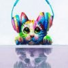 Cat And Headphones Paint By Numbers