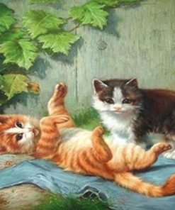 Cats Playing Paint By Numbers
