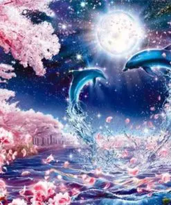 Fantasy Dolphins Jump Paint By Numbers
