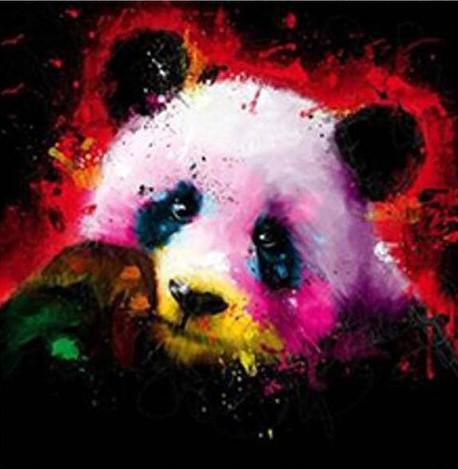 Colorful Panda paint by numbers