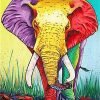 Colorful African Elephant Paint By Numbers