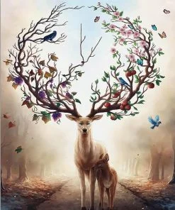 Fantasy Deer Antlers Paint By Numbers