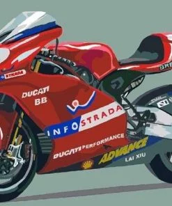 Red Moto Paint By Numbers
