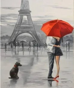 Couples In Paris paint by numbers