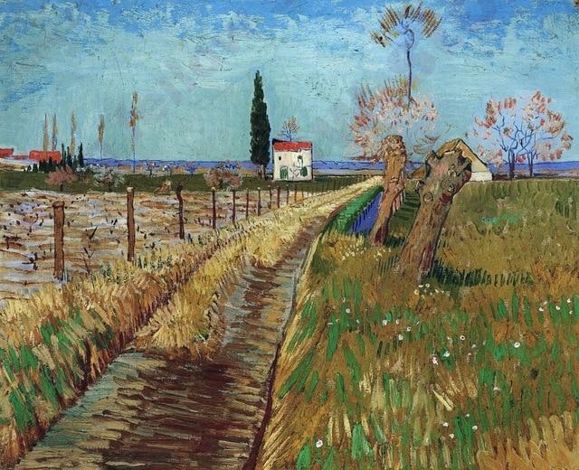 Path and Pollard Trees Van Gogh - Landscape Paint By Number - Numeral Paint