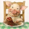 Pig Eating Cake Paint By Numbers