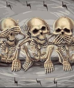 Three Skeletons Paint By Numbers