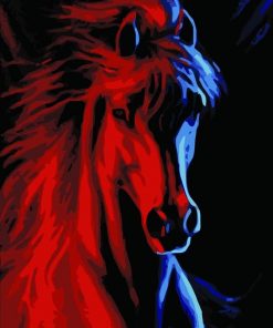 Red Horse Animals paint by numbers