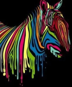 Abstract Zebra Paint By Numbers