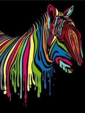 Abstract Zebra Paint By Numbers