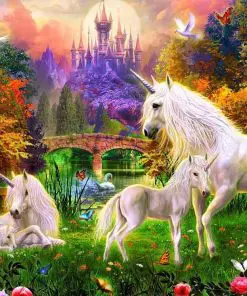 Horses Unicorn In Heaven Paint By Numbers