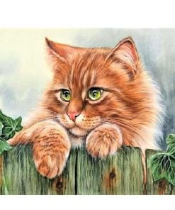 Cat With Green Eyes Paint By Numbers