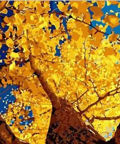 Autumn Ginkgo Tree Paint By Numbers