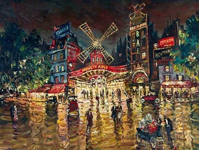 Beautiful Paris At Night Cities Paint By Number Numeral Paint