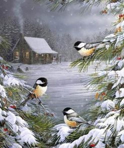 Chickadees Birds Paint By Numbers