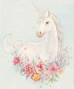 Unicorn And Flowers Paint By Numbers