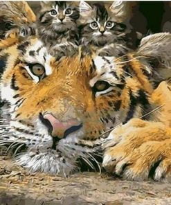 Tiger Kittens Animals Paint By Numbers