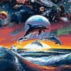 Space Dolphins Paint By Numbers