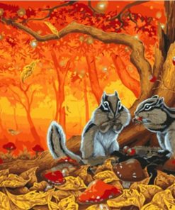 Squirrel Couple Animals Paint By Numbers