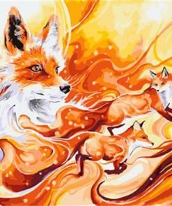 Flamed Fox Animals Paint By Numbers