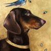 Dachshund And Bird Paint By Numbers