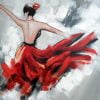 Dancing Girl In Red Dress Paint By Numbers