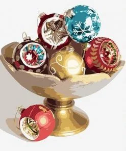 Christmas Baubles Paint By Numbers