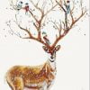 Birds on Deer Antlers Paint By Numbers