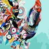 Floral Colorful Chicken Paint By Numbers