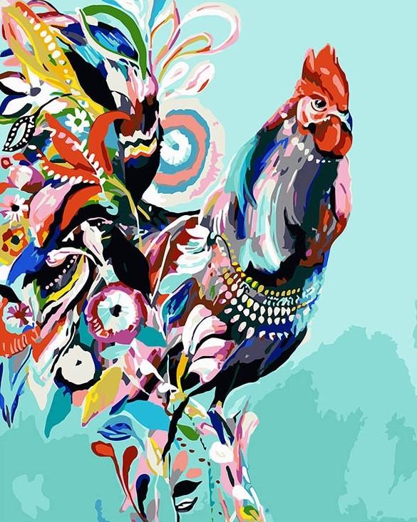 Colorful Chicken - Birds Paint By Number - Numeral Paint