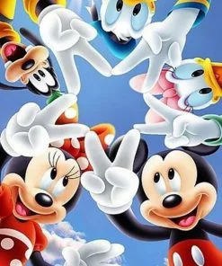 Mickey Mouse Characters Paint By Numbers