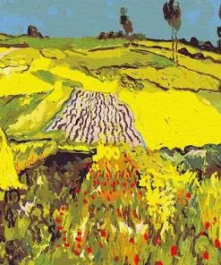 Yellow Wheat Field Van Gogh Landscape Paint By Numbers