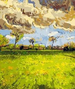 Landscape Under A Stormy Sky Paint By Numbers