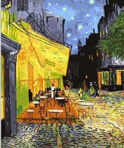 Cafe Terrace At Night Paint By Numbers
