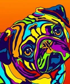 Pop Art Pug Paint By Numbers