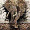Elephant Breaking Wall Paint By Numbers