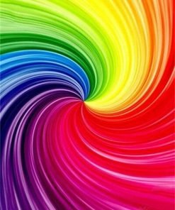 Rainbow Spiral Paint By Numbers
