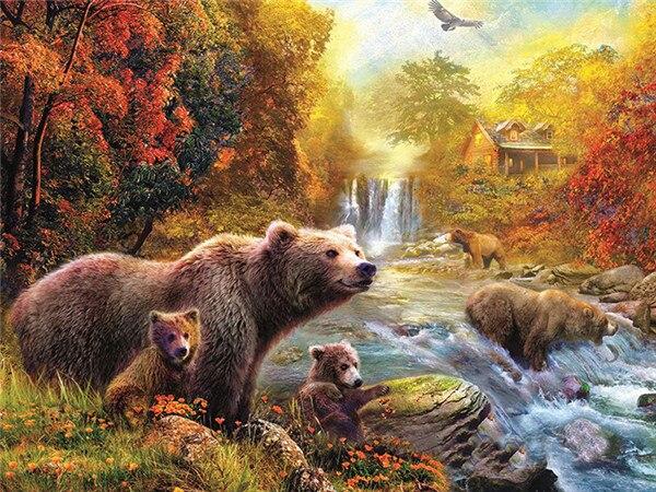 Bears By Stream